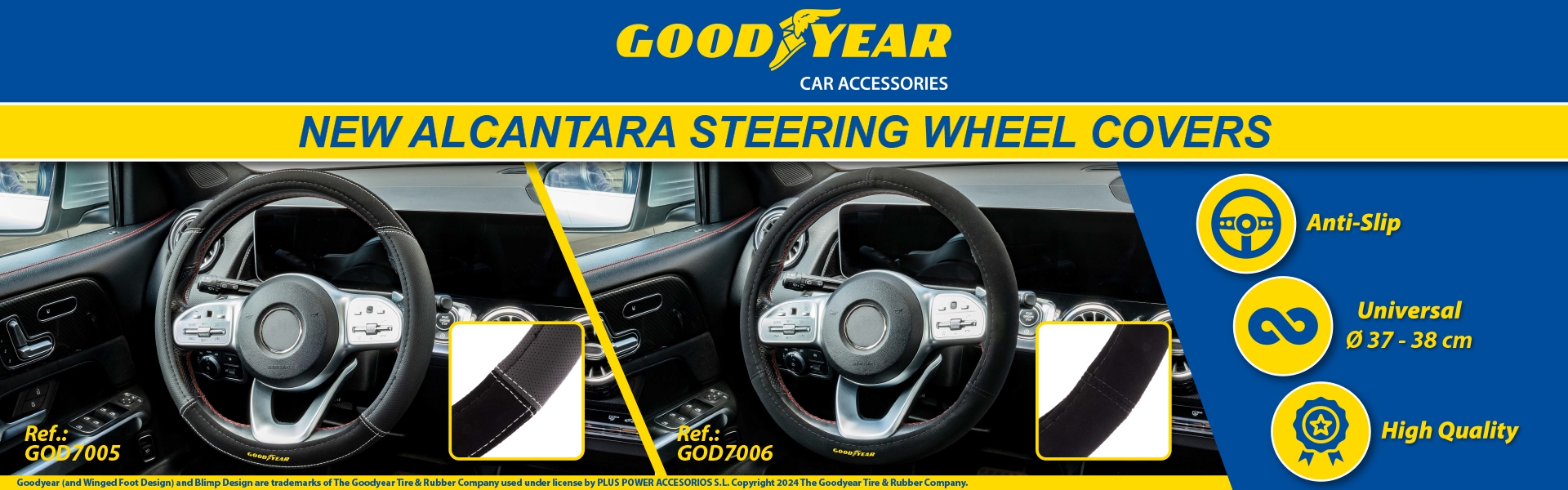 GOODYEAR ALCANTARA STEERING WHEEL COVERS